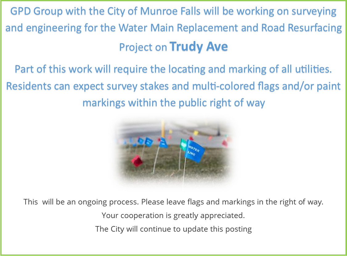 Trudy Ave utility marking notice 11-12-25